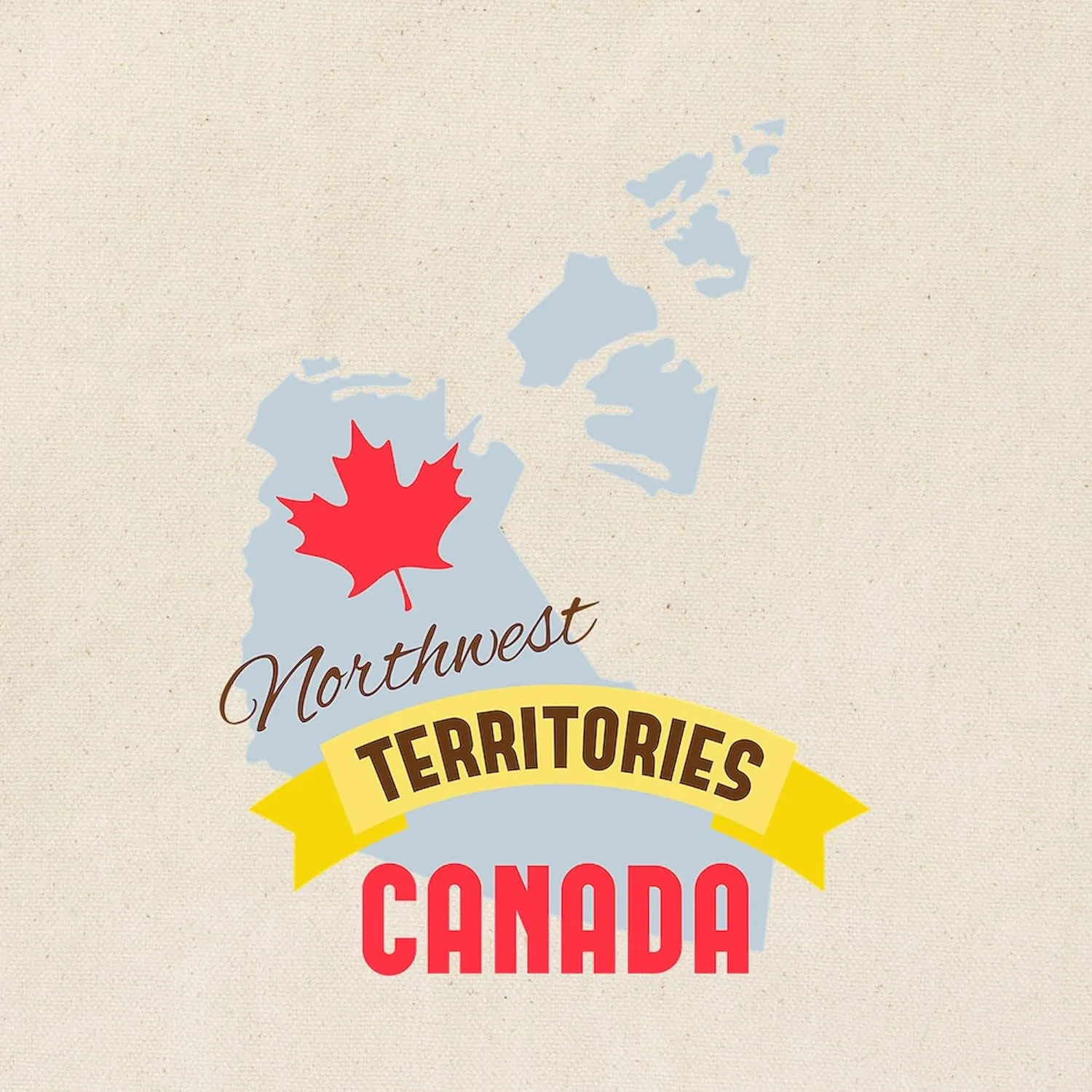 CafePress Northwest Territories Canada Tote Bag Reusable Natural Beige Canvas Shopping Bag