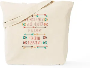CafePress Teaching Assistant Tote Bag Natural Canvas Tote Bag, Reusable Shopping Bag