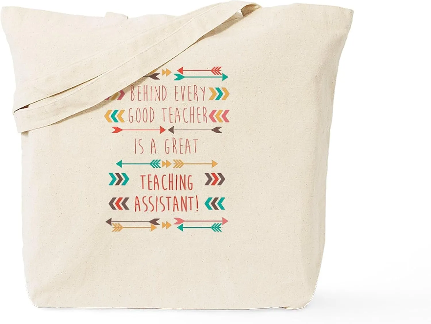 CafePress Teaching Assistant Tote Bag Natural Canvas Tote Bag, Reusable Shopping Bag