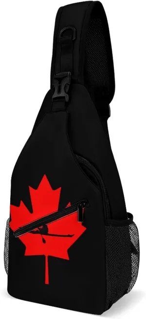 Canadian Kayaking Canada Fashion Chest Bag for Men Small Sling Bag Backpack Crossbody Travel Hiking Daypack