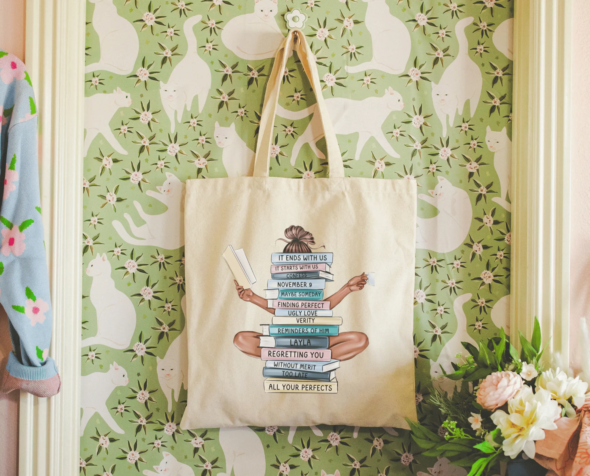 Canvas bookish tote bag - colleen hoover merch - coho gift