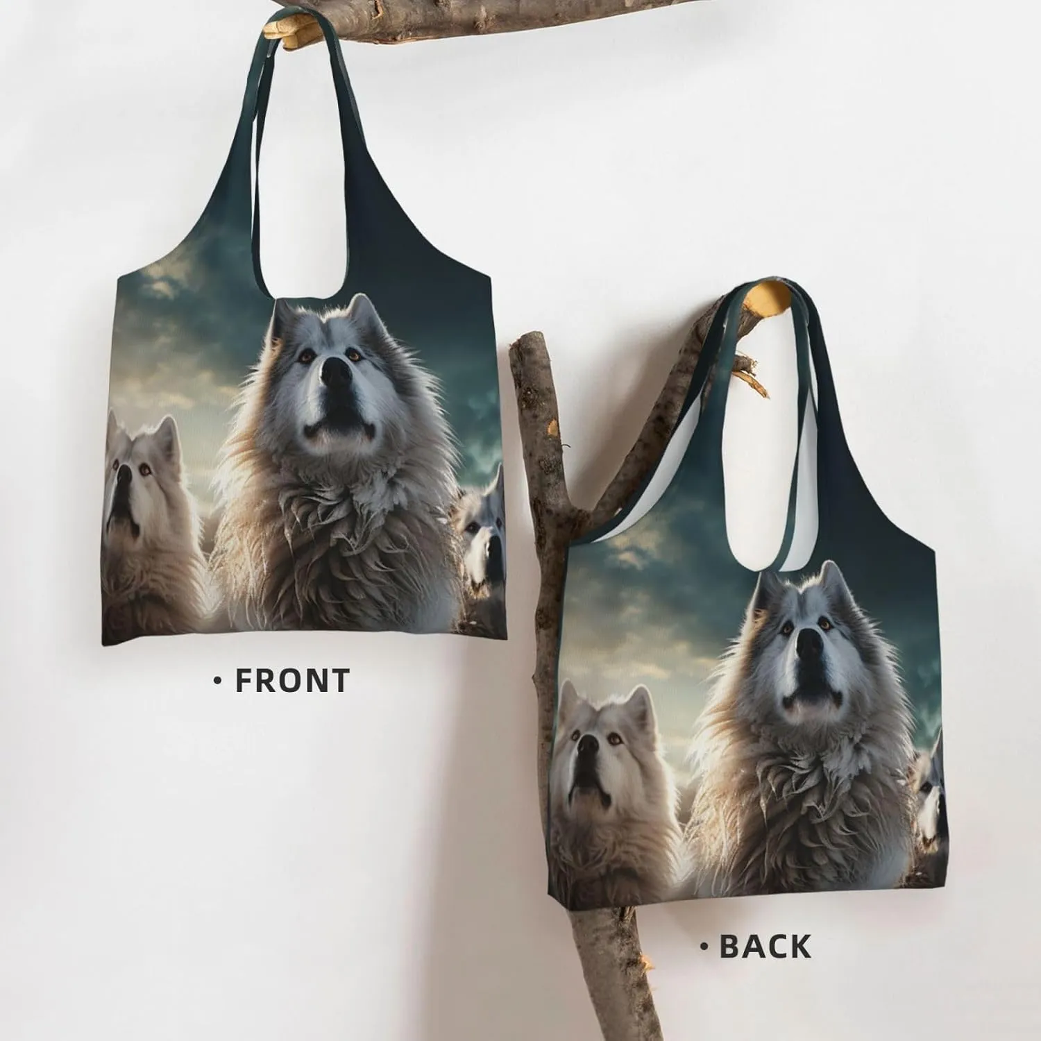 Canvas Tote Bag Lightweight Reusable Grocery Shopping Bag Yellow Flowers Handbag for Women Men
