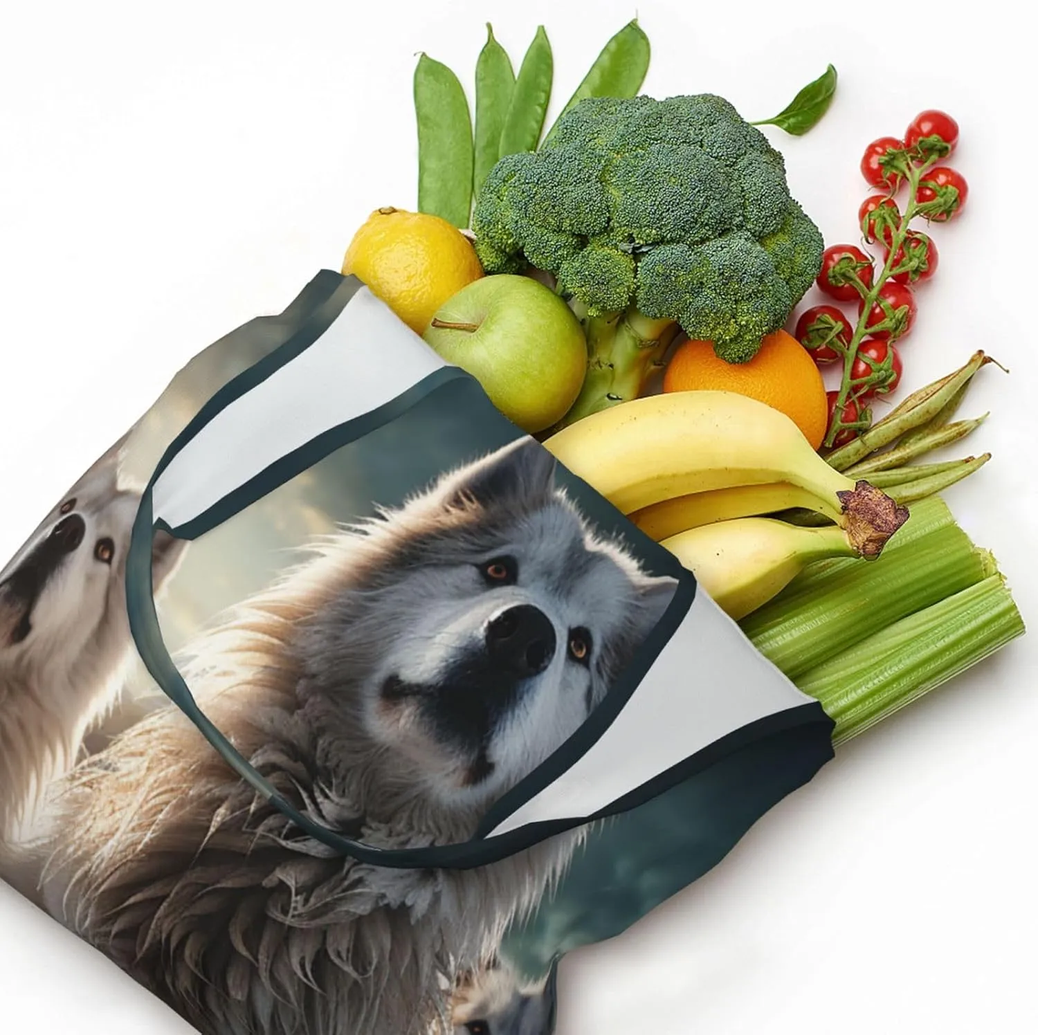 Canvas Tote Bag Lightweight Reusable Grocery Shopping Bag Yellow Flowers Handbag for Women Men