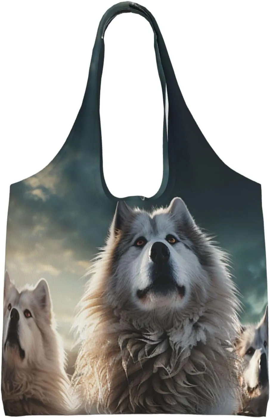 Canvas Tote Bag Lightweight Reusable Grocery Shopping Bag Yellow Flowers Handbag for Women Men