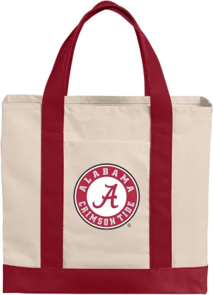 Canvas University of Alabama Tote Bag Sturdy Natural Cotton