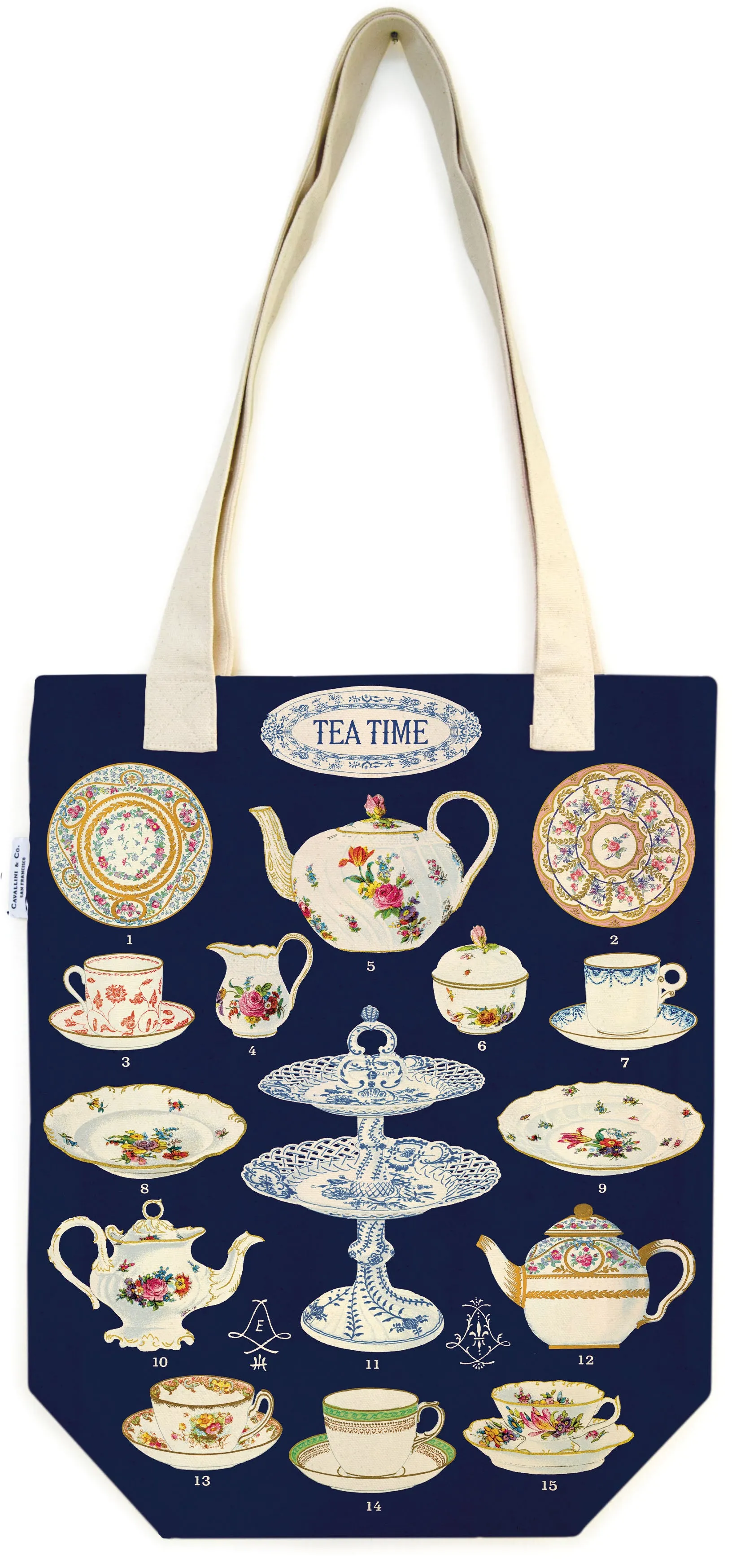 Cavallini & Co. Tea Time Cotton Tote Bag