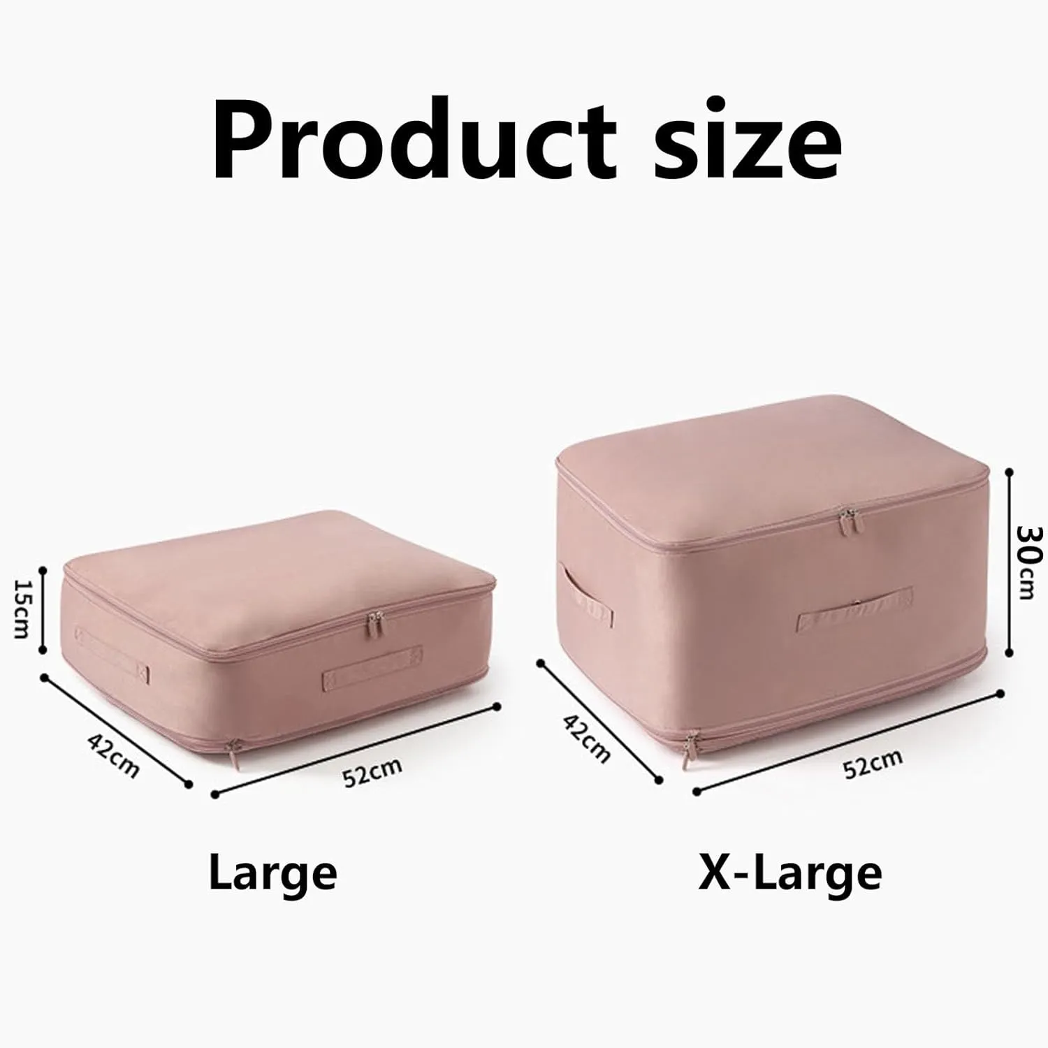 Cavanbrien, Cavanbrien Compression Bags, Ultra Space Saving Self Compression Organizer, 2025 New Cavanbrien Storage Tote for Comforters, Premium Comforter Compression Packaging Cube (2PC-Pink)