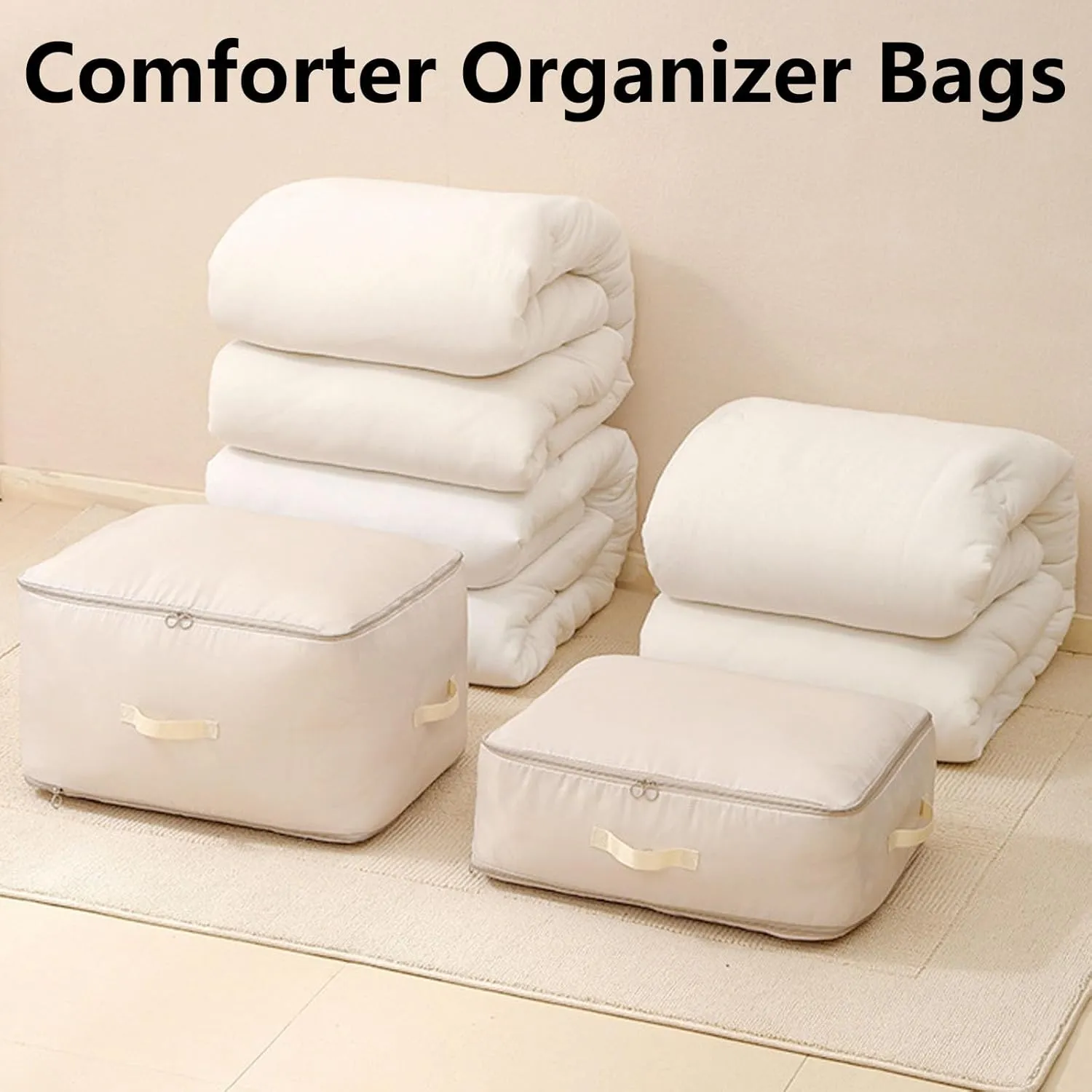 Cavanbrien, Cavanbrien Compression Bags, Ultra Space Saving Self Compression Organizer, 2025 New Cavanbrien Storage Tote for Comforters, Premium Comforter Compression Packaging Cube (2PC-Pink)