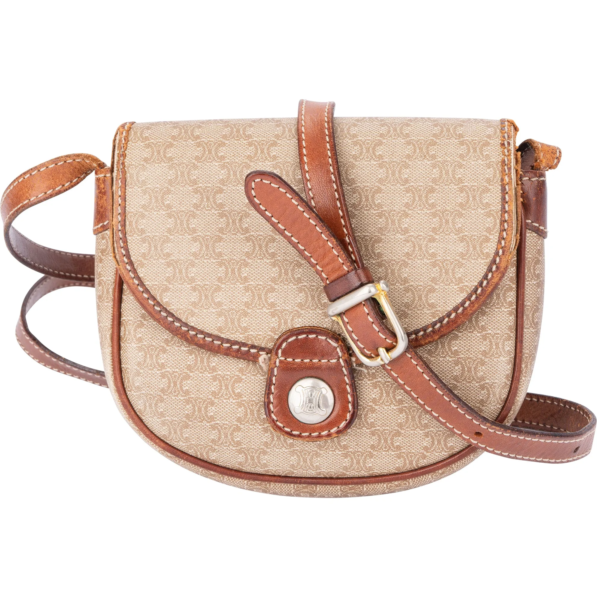 Celine Maccadam Monogram Mini Crossbody Bag