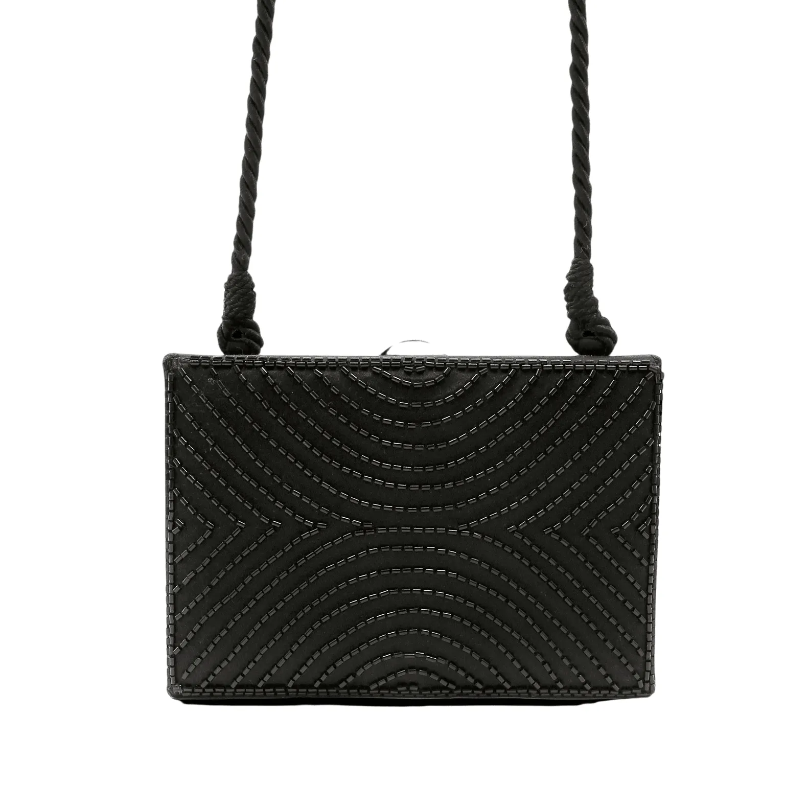 Chanel Black Vintage Beaded Mini Box Evening Bag