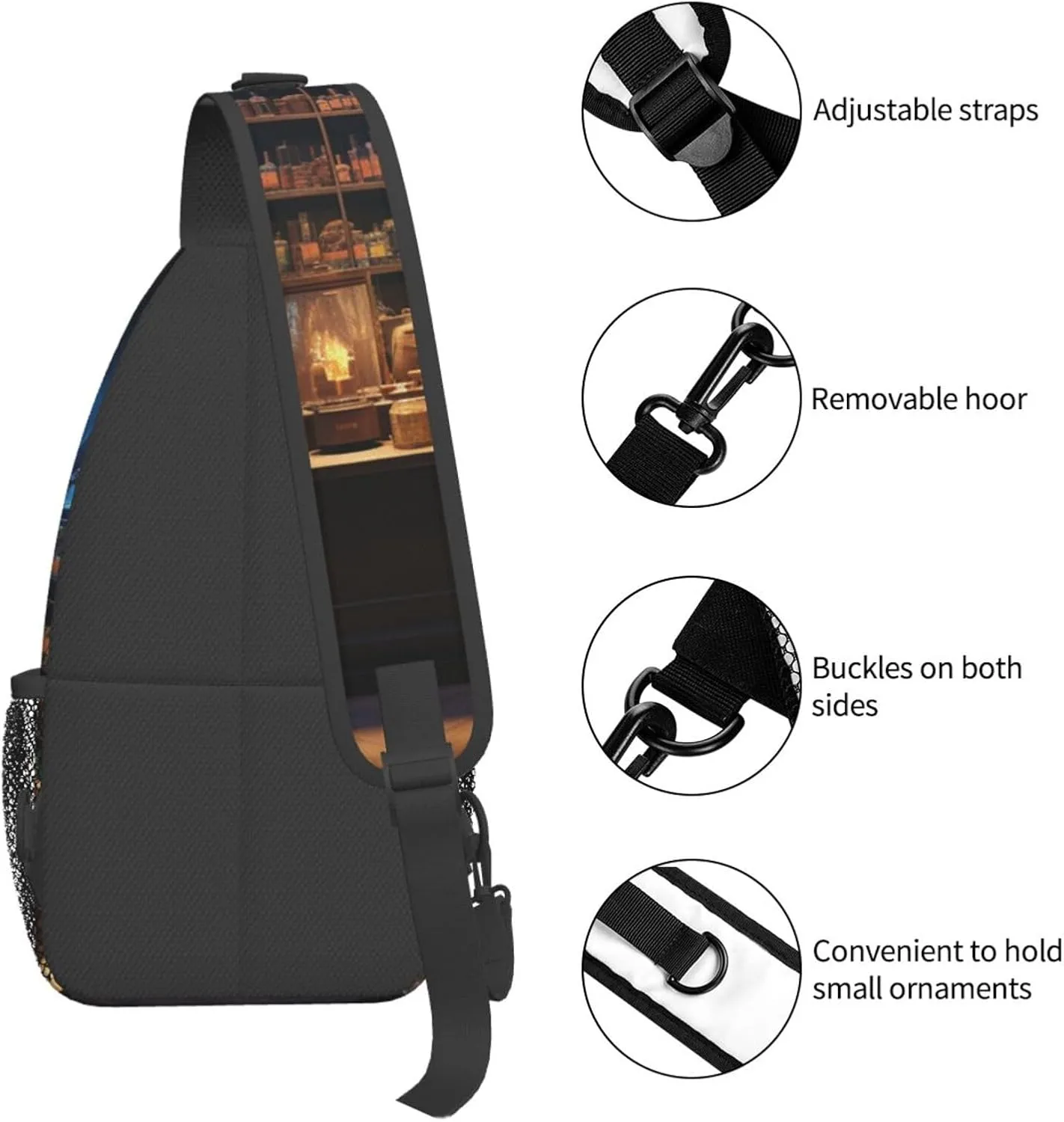 Chemistry Laboratory Sling Bag Backpack For Men Cross Chest Bag Crossbody Shoulder Bag Travel Hiking Daypack