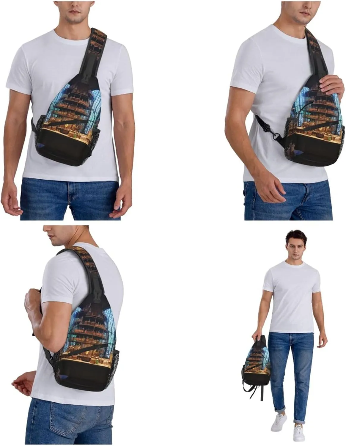 Chemistry Laboratory Sling Bag Backpack For Men Cross Chest Bag Crossbody Shoulder Bag Travel Hiking Daypack