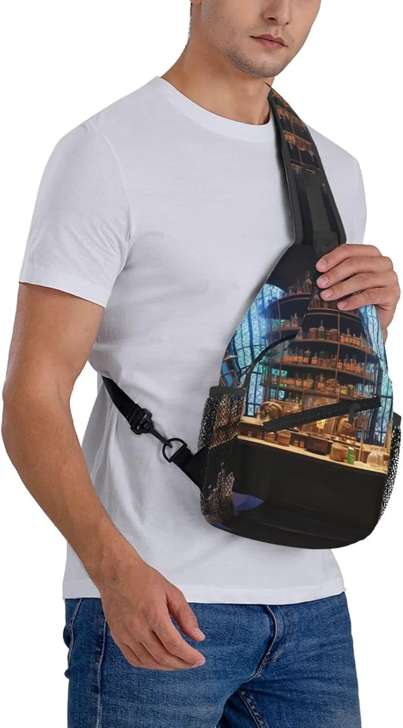 Chemistry Laboratory Sling Bag Backpack For Men Cross Chest Bag Crossbody Shoulder Bag Travel Hiking Daypack