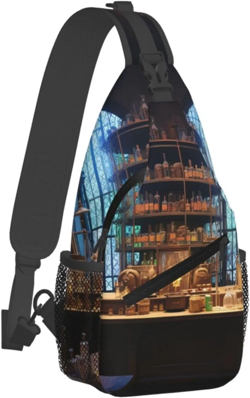 Chemistry Laboratory Sling Bag Backpack For Men Cross Chest Bag Crossbody Shoulder Bag Travel Hiking Daypack
