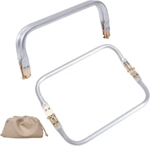 CHGCRAFT 2Pcs Aluminum Purse Kiss Clasp Locks U-Shaped Handles Replacements for Purse Making Cloud Bag Handbag Making Sewing Bag Clutch Crafts DIY Projects 9x22x2cm