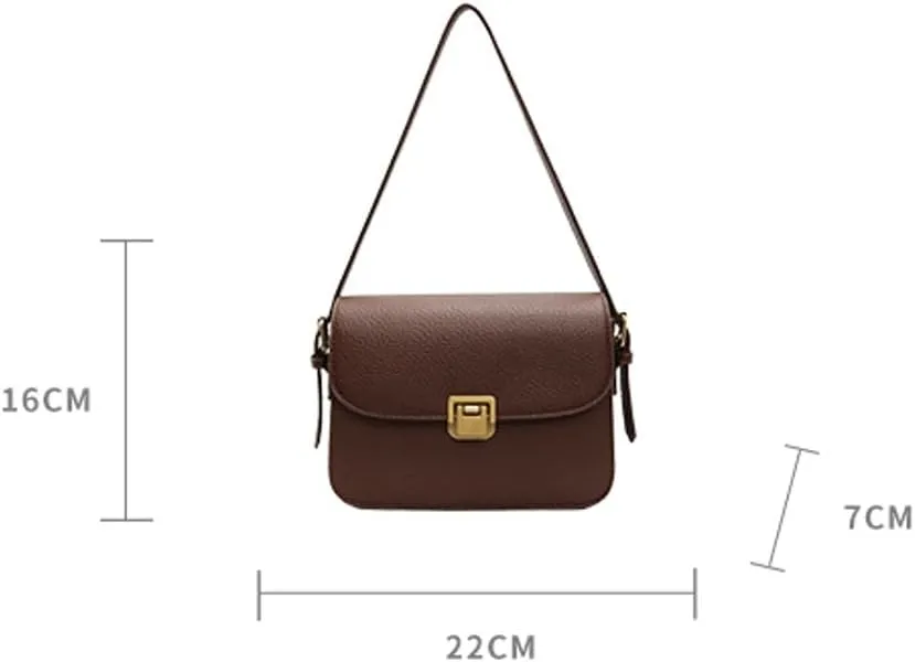 Chic Versatile Women PU Leather Crossbody Shoulder Bag - Vintage Small Square Shape Trendy & Effortlessly Stylish