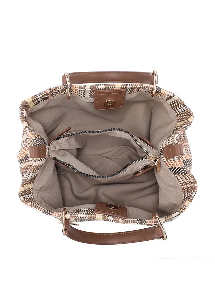 Chic Woven Structured Handbag