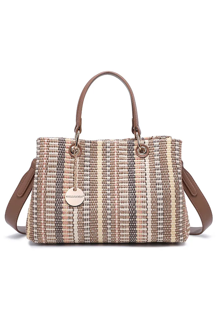 Chic Woven Structured Handbag