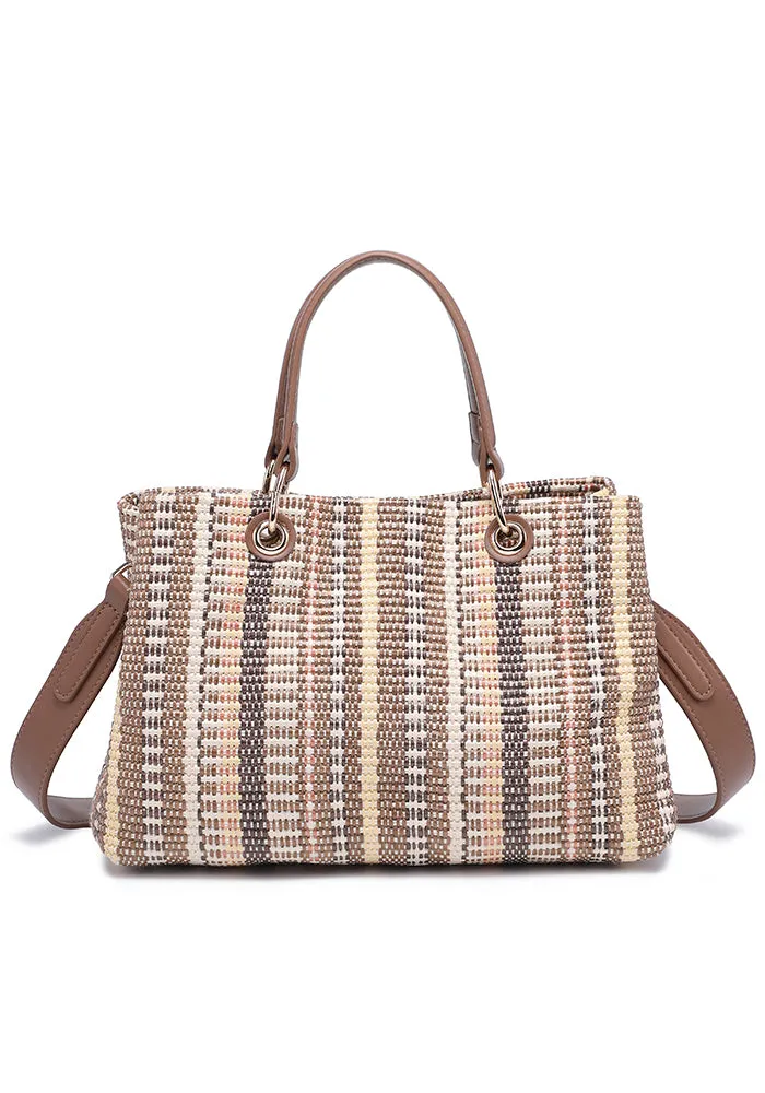 Chic Woven Structured Handbag