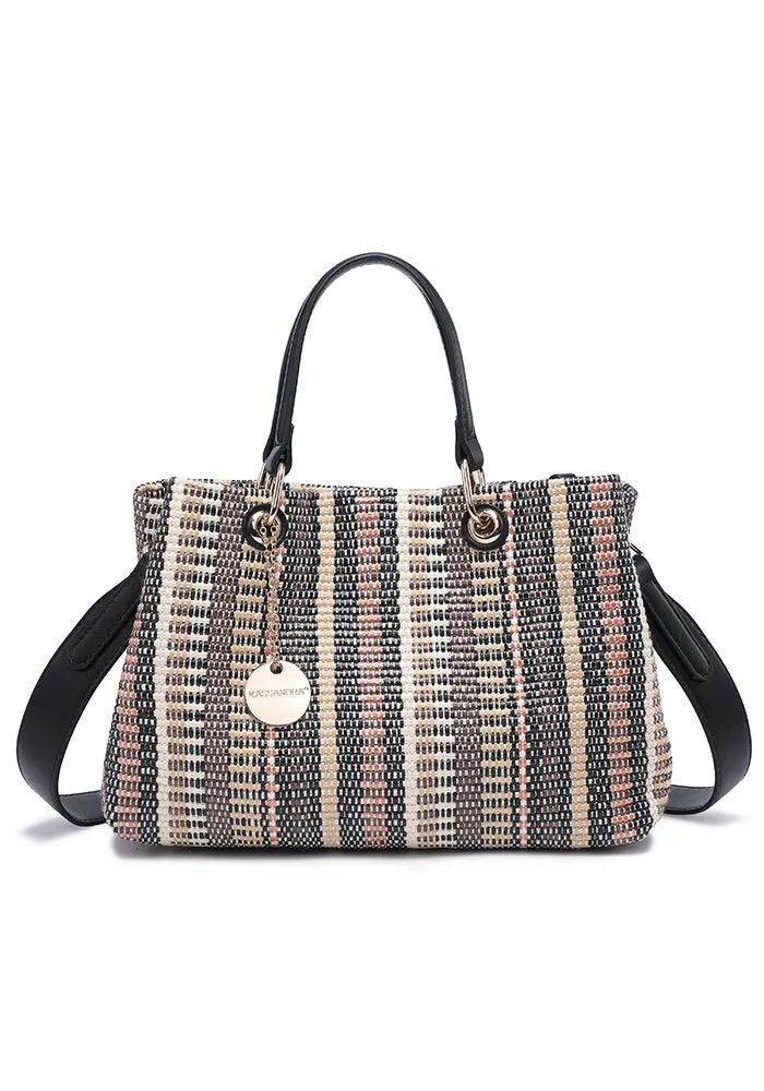 Chic Woven Structured Handbag