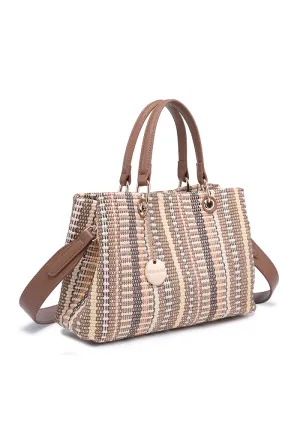 Chic Woven Structured Handbag