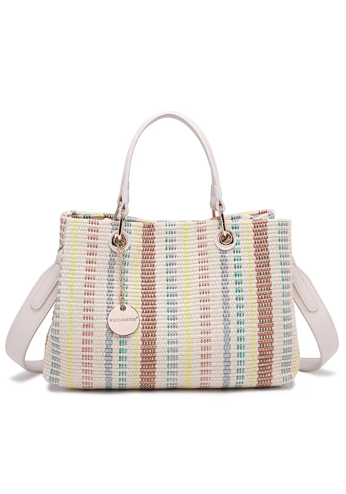 Chic Woven Structured Handbag