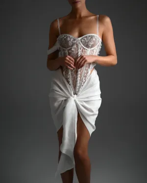 Cici Cami Dress in White (Ready To Ship)