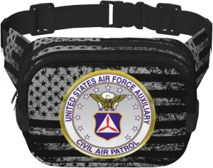 Civil Air Patrol Logo Waist Pack Bag Fanny Pack for Men Hip Bum Bag with Adjustable Strap for Outdoors Workout Traveling Casual Running Hiking Cycling