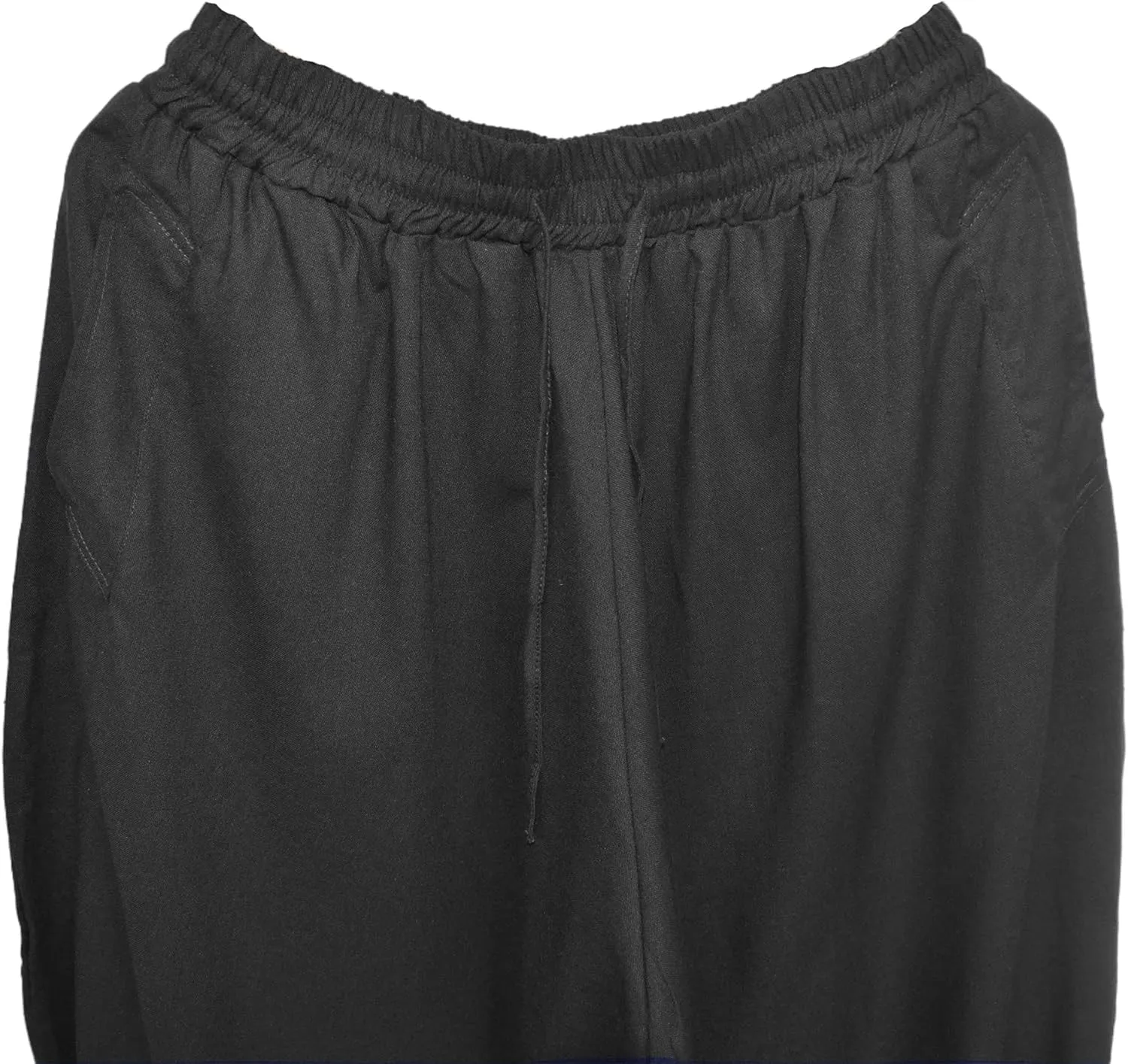 CLANMILUMS Men's Cotton Harem Pants Casual Loose Hippie Drop Crotch Trouser