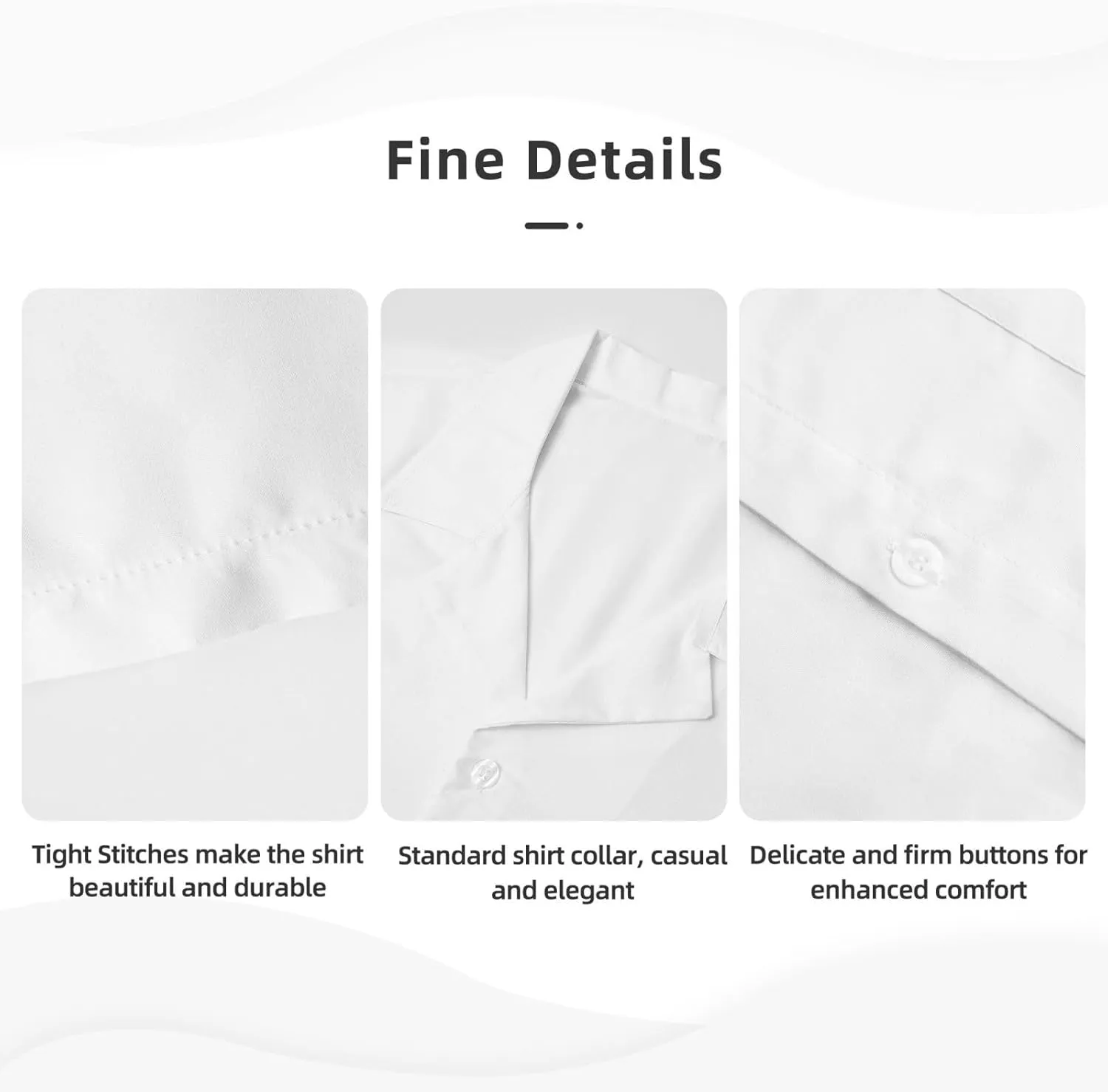 Clear Sky Wave Men's Cotton Shirt Men's Short-Sleeved Shirt Button Casual Shirt Loose Top Holiday
