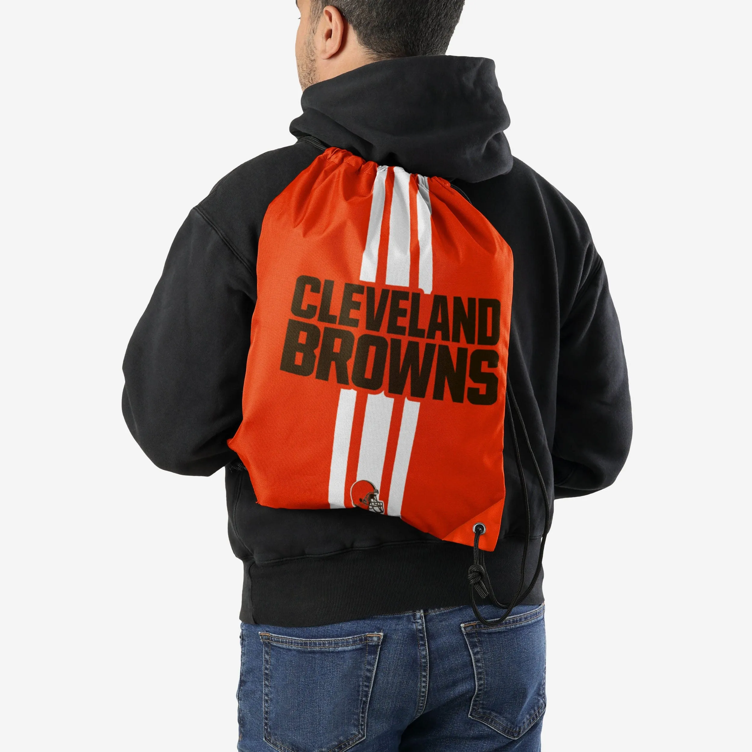Cleveland Browns Team Stripe Wordmark Drawstring Backpack