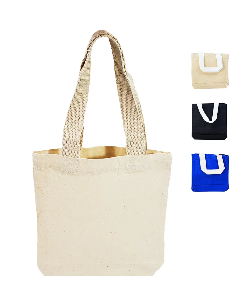 Closeout 8 in Mini Canvas Gift Tote Bags - TC208