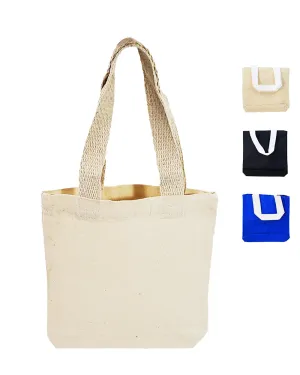 Closeout 8 in Mini Canvas Gift Tote Bags - TC208