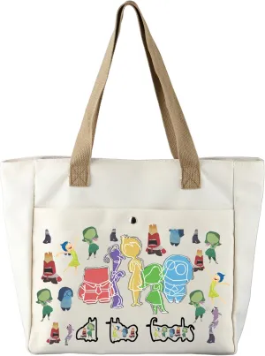 CMNIM Cartoon Emotional Gift Insiding Movie All The Feelings Characters Tote Bag Outing Faces Merch Joy Anger Fear Handbags