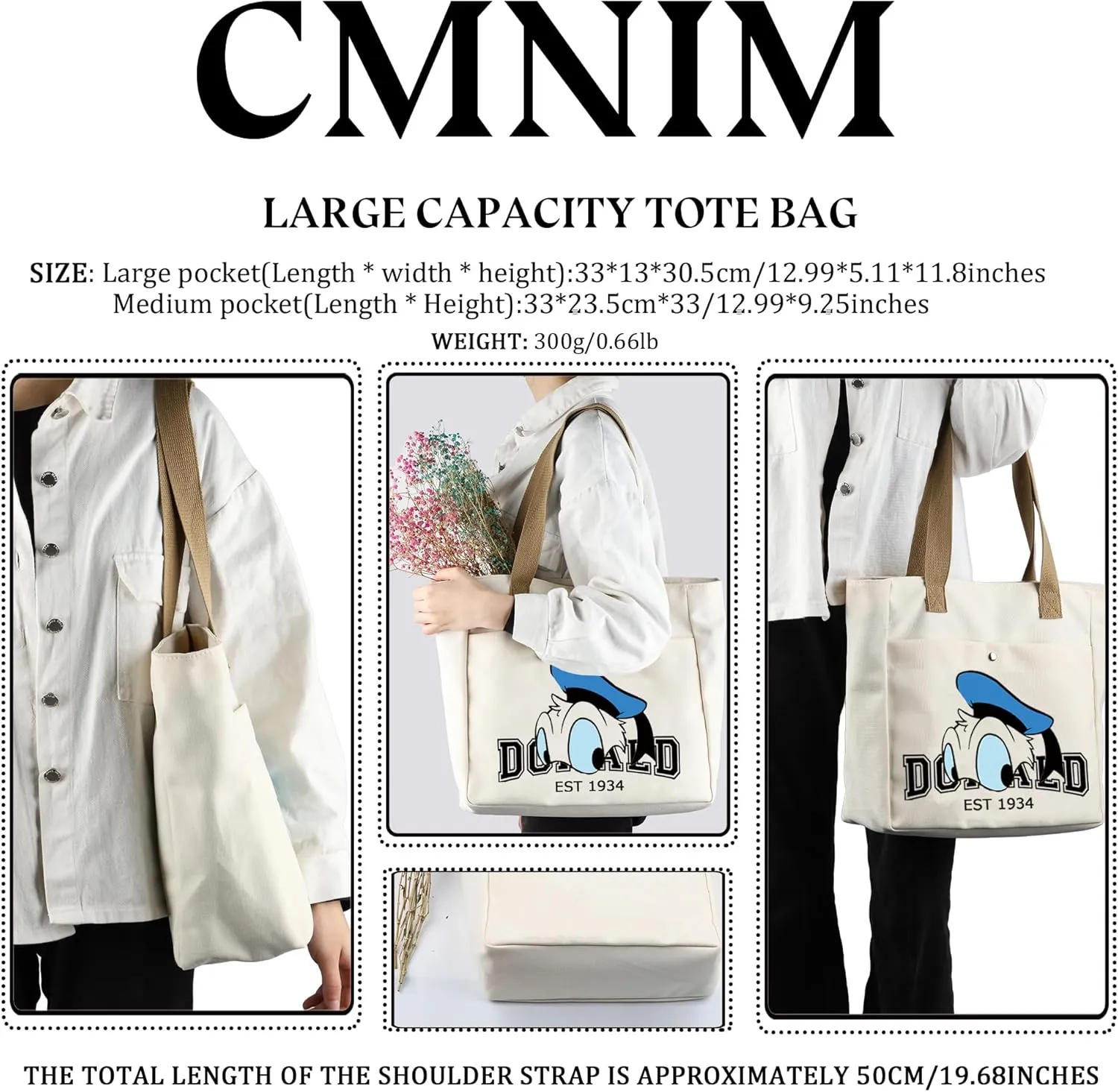 CMNIM Funny Duck Inspired Gift Duck Makeup Bag Duck Lover Gift Do-ald Est 1934 Pouch Bag for Friendship Gifts