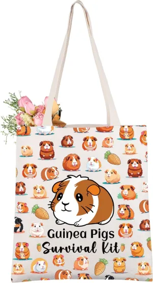 CMNIM Guinea Pig Merch Gifts Guinea Pig Mom Tote Bag Guinea Pigs Survival Bag Cavy Lover Gift Pet Mom Animal Lover Handbags
