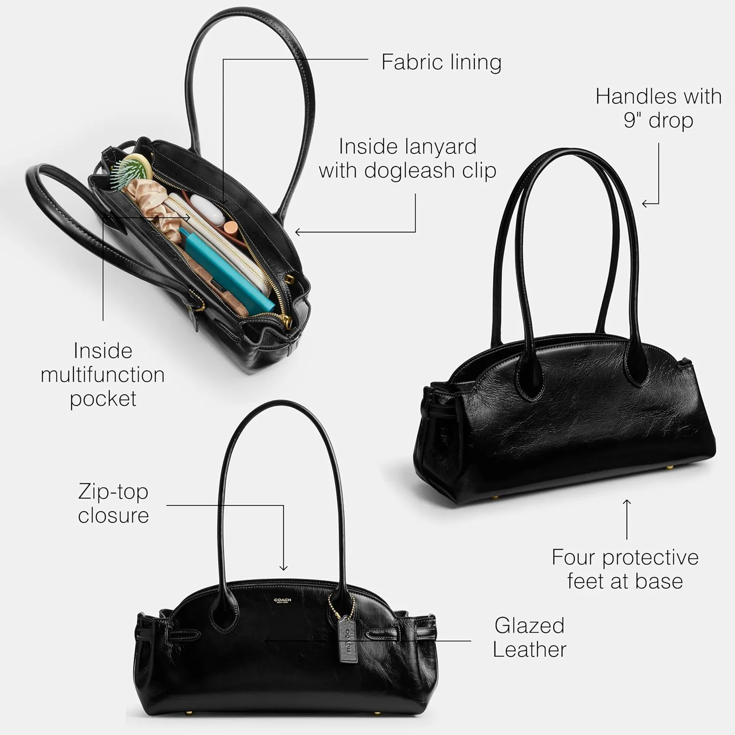 Coach Glazed Leather Empire Carryall 34