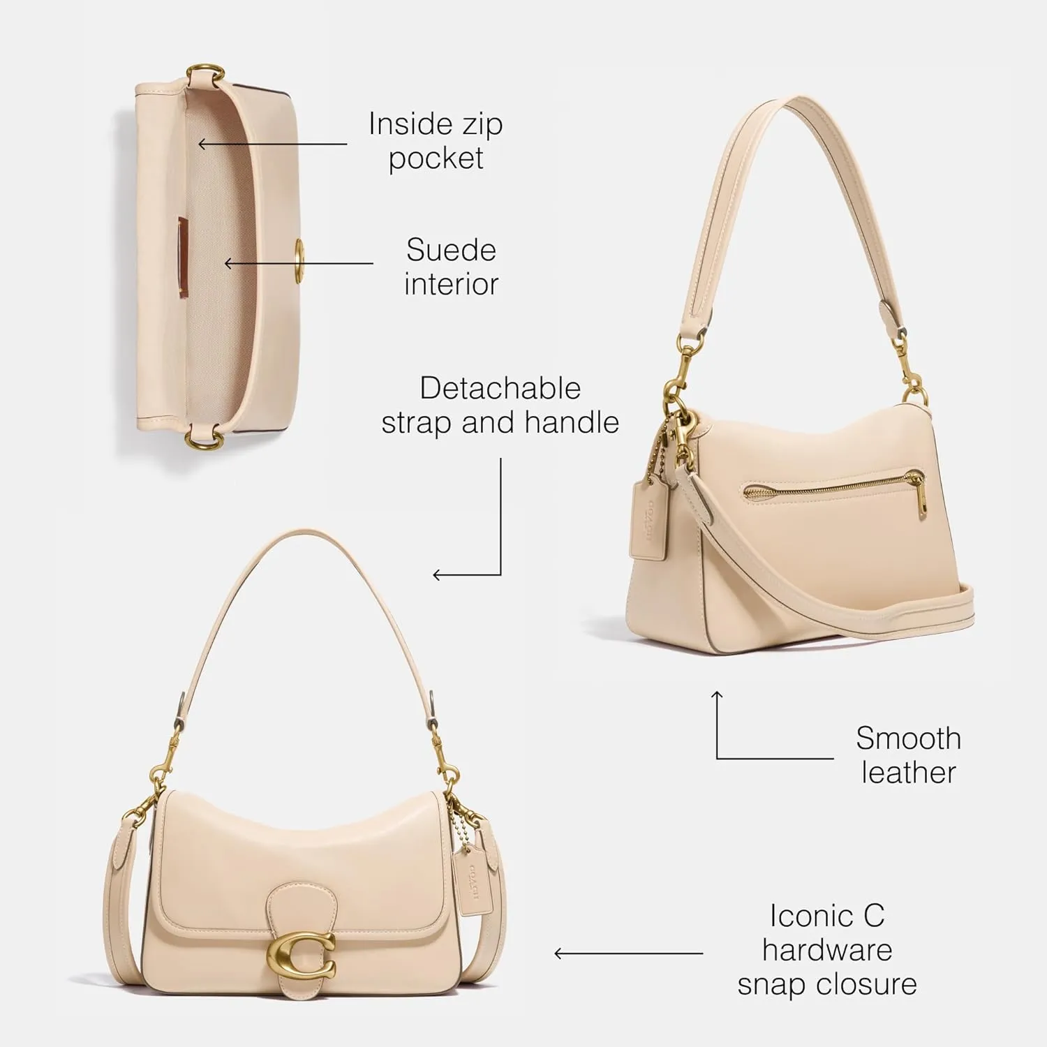 Coach Women's Soft Calf Leather Tabby Shoulder Bag