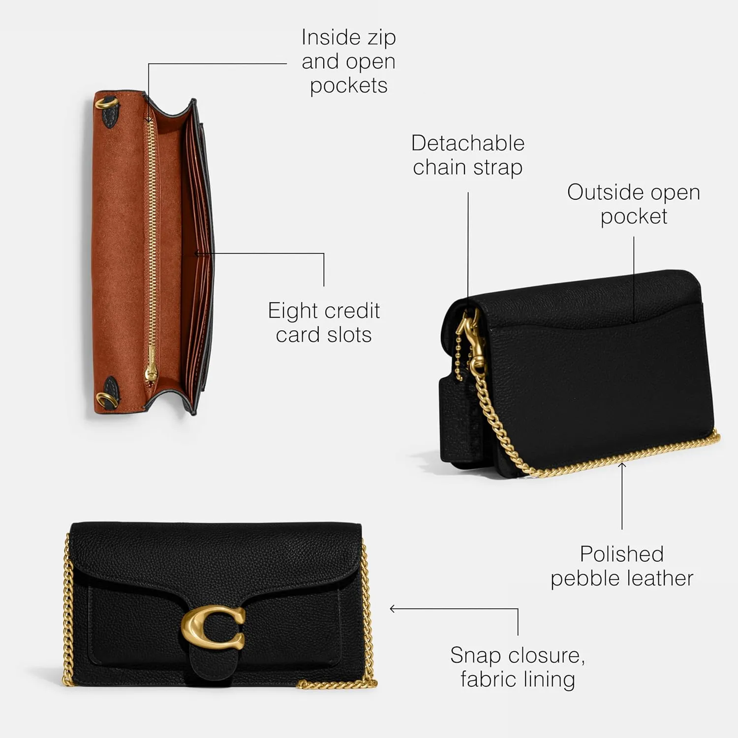 Coach Women's Tabby Chain Clutch