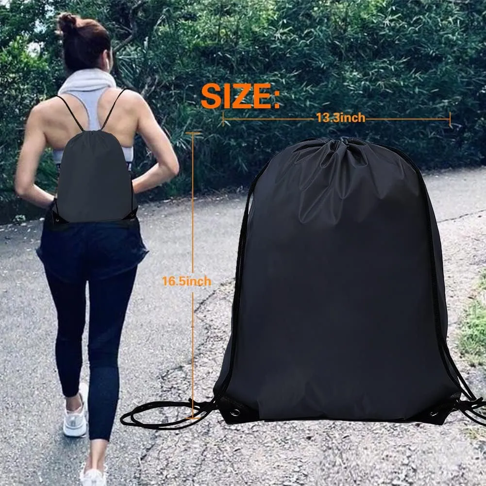 CODOBON 20 Pcs Drawstring Bags, Bulk Draw String Backpack, Cinch Polyester Bag for Gym Sport, 10 Colors