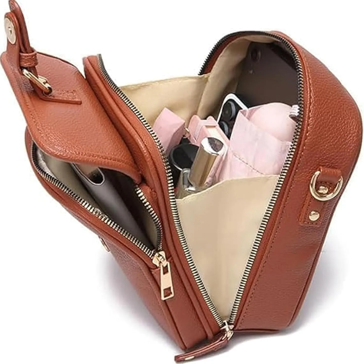 Collaboraten1 Crossbody Leather Bag, Collaborateam Crossbody Bag, Vintage Double Layer Large Capacity Shoulder Bags