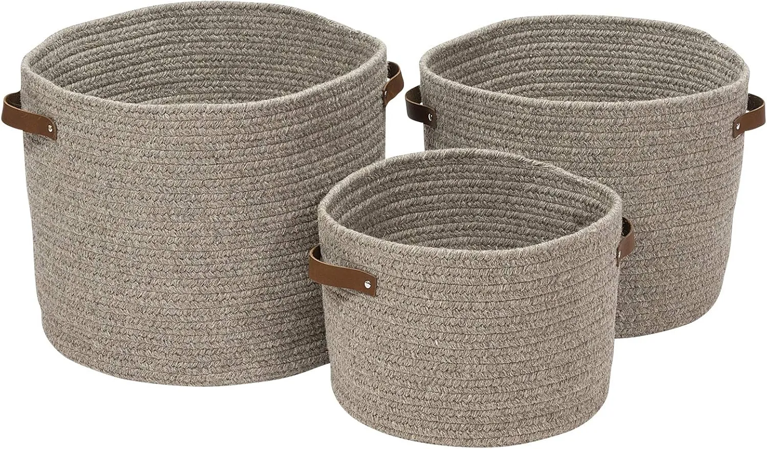 Colonial Mills Monaco Basket, 14"x14"x10", Grey