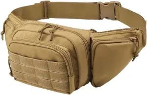 Concealed Carry Waist Pack, Breathable Crossbody Bag with Multi-Pocket Design for Running Cycling Traveling Hiking Hunting