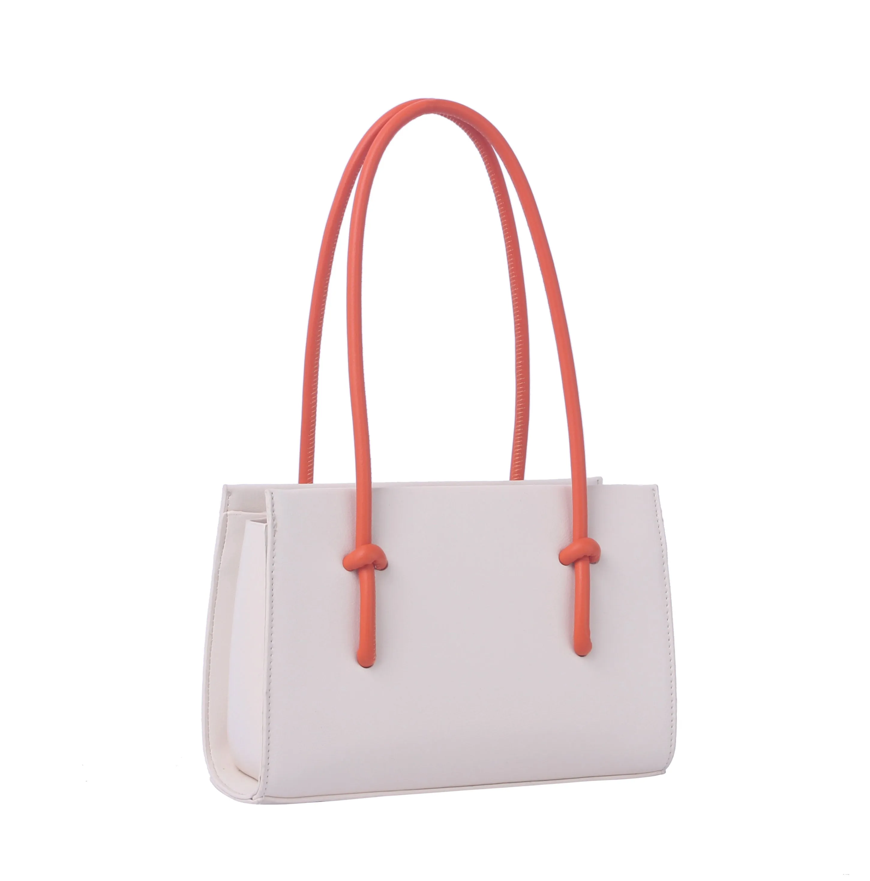 Contrast handle structured mini bag