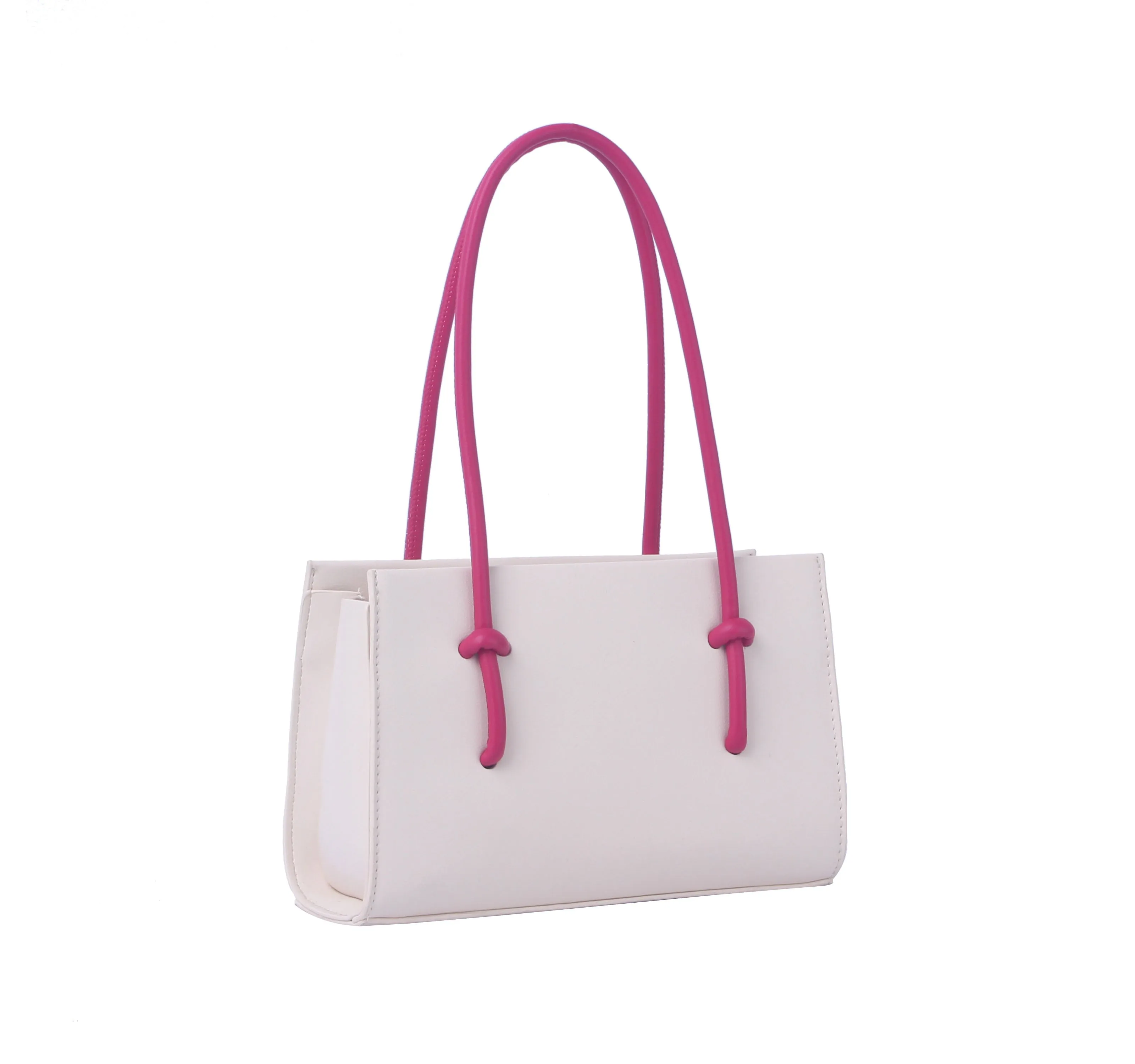 Contrast handle structured mini bag