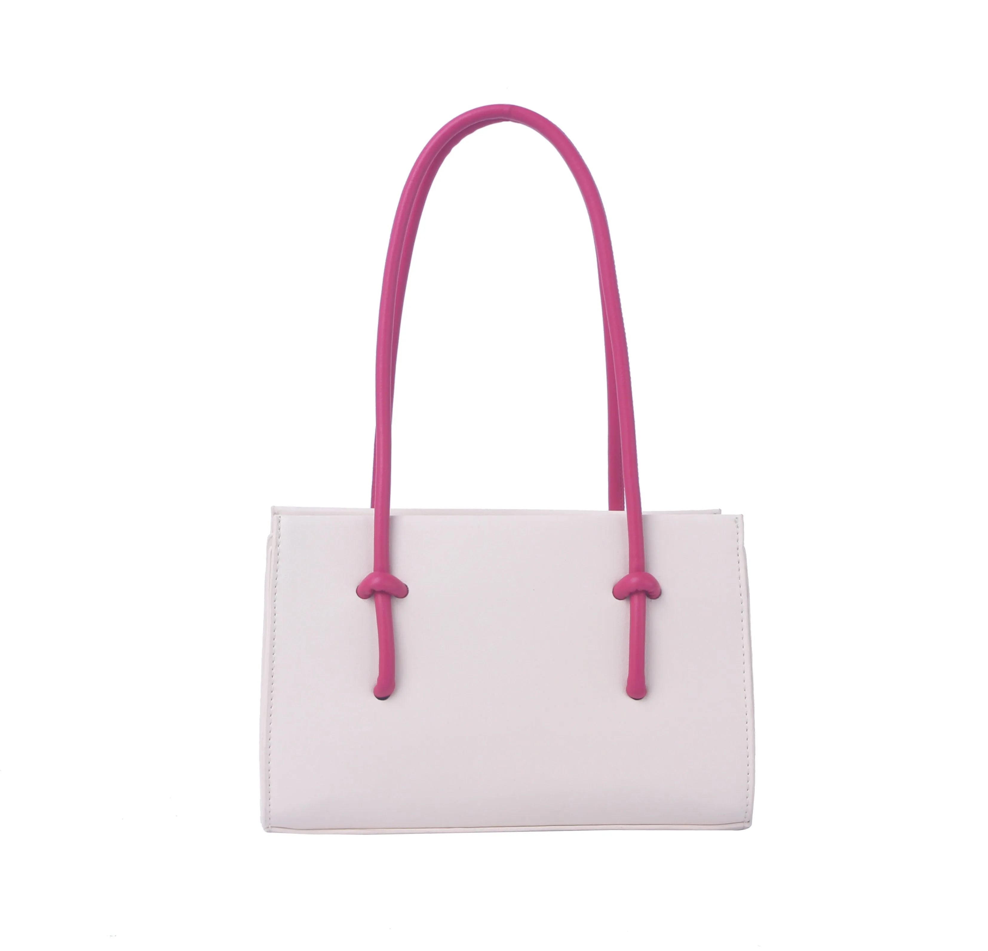Contrast handle structured mini bag