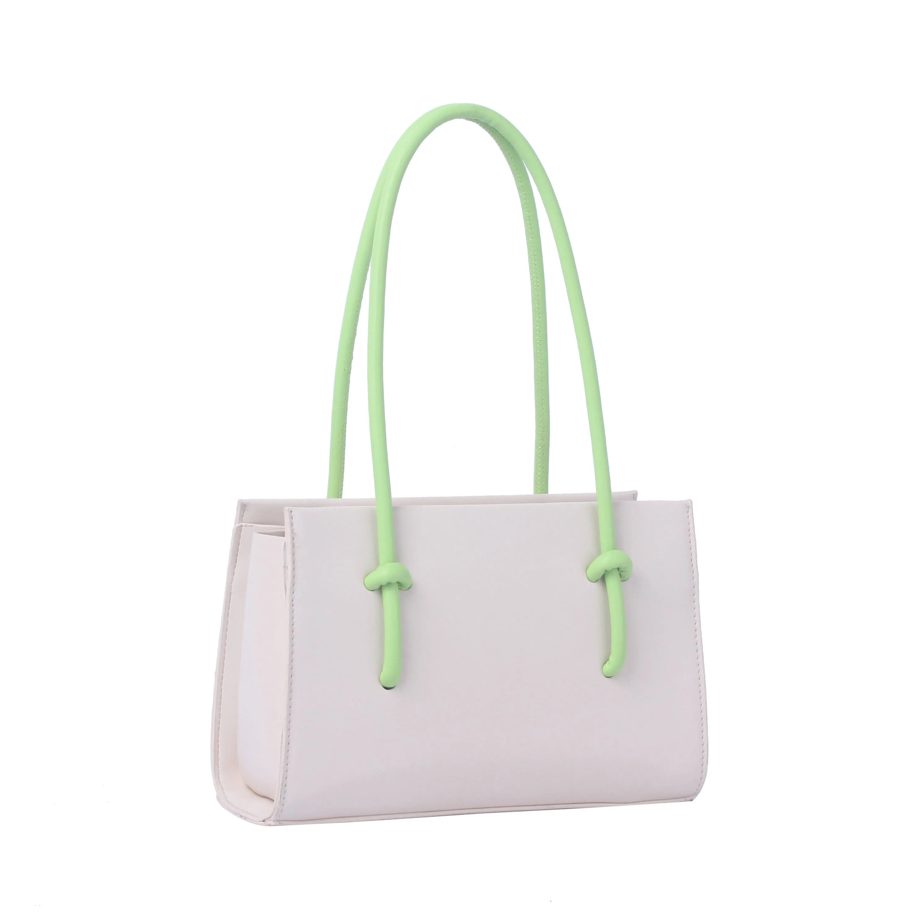 Contrast handle structured mini bag