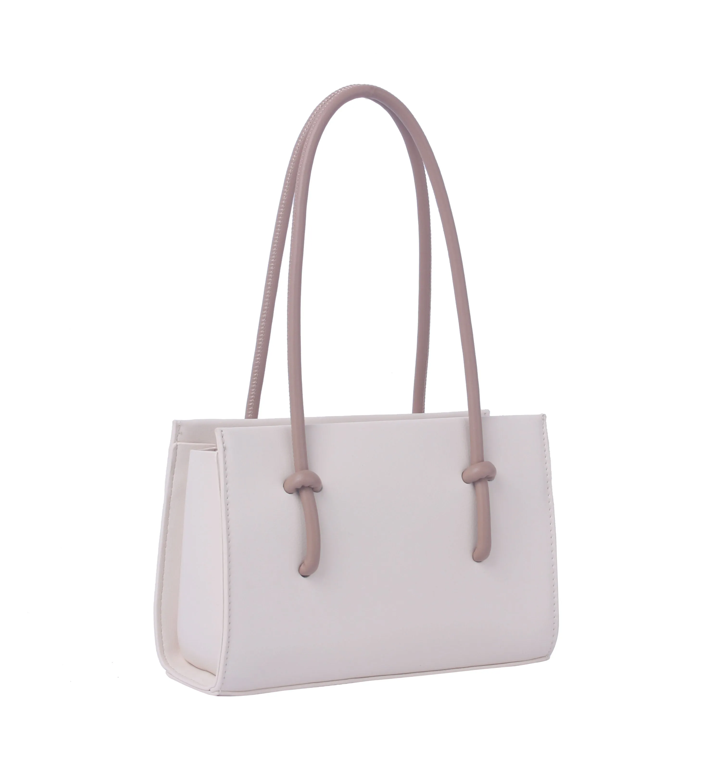Contrast handle structured mini bag