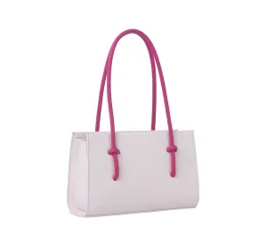 Contrast handle structured mini bag