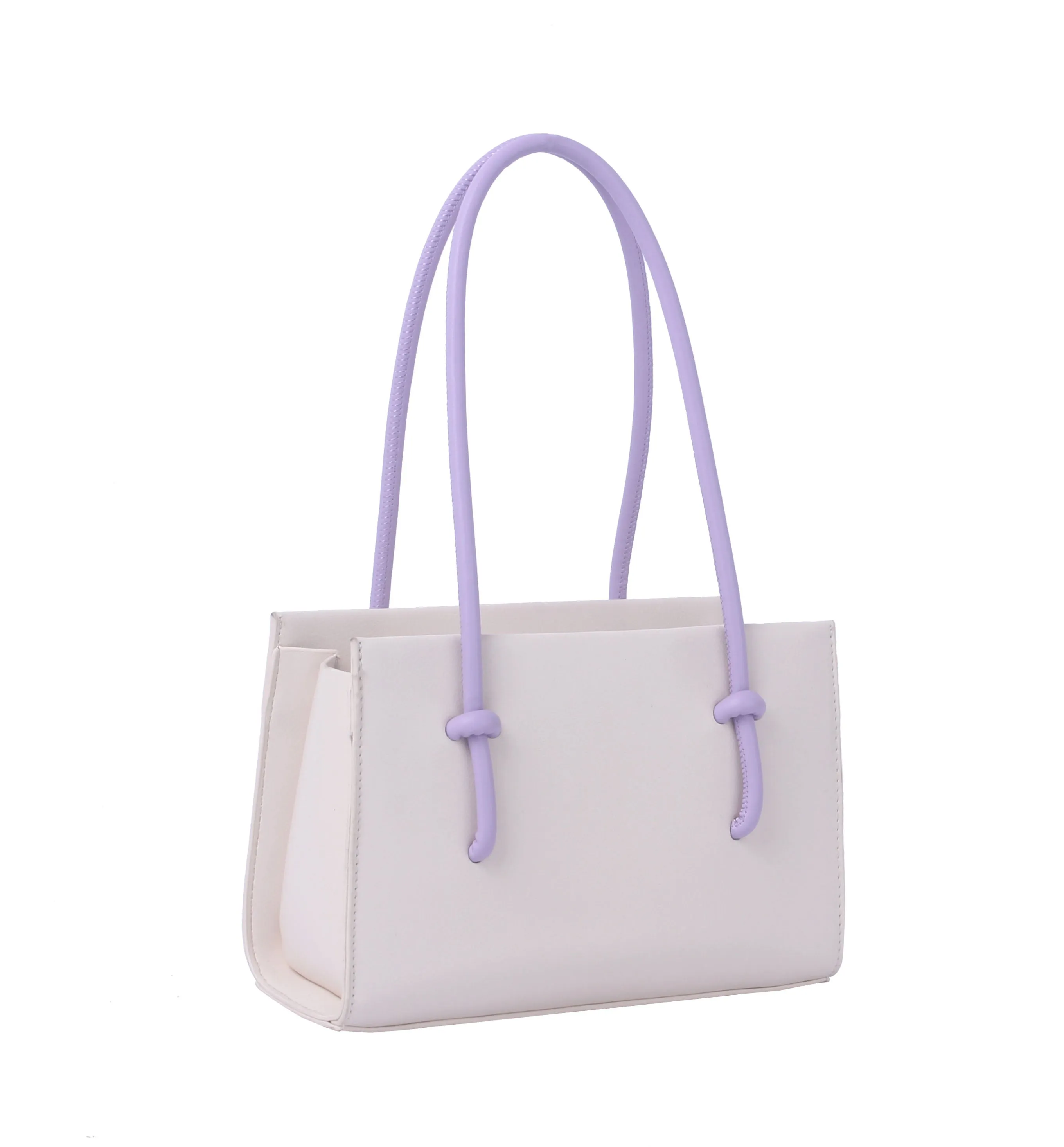 Contrast handle structured mini bag